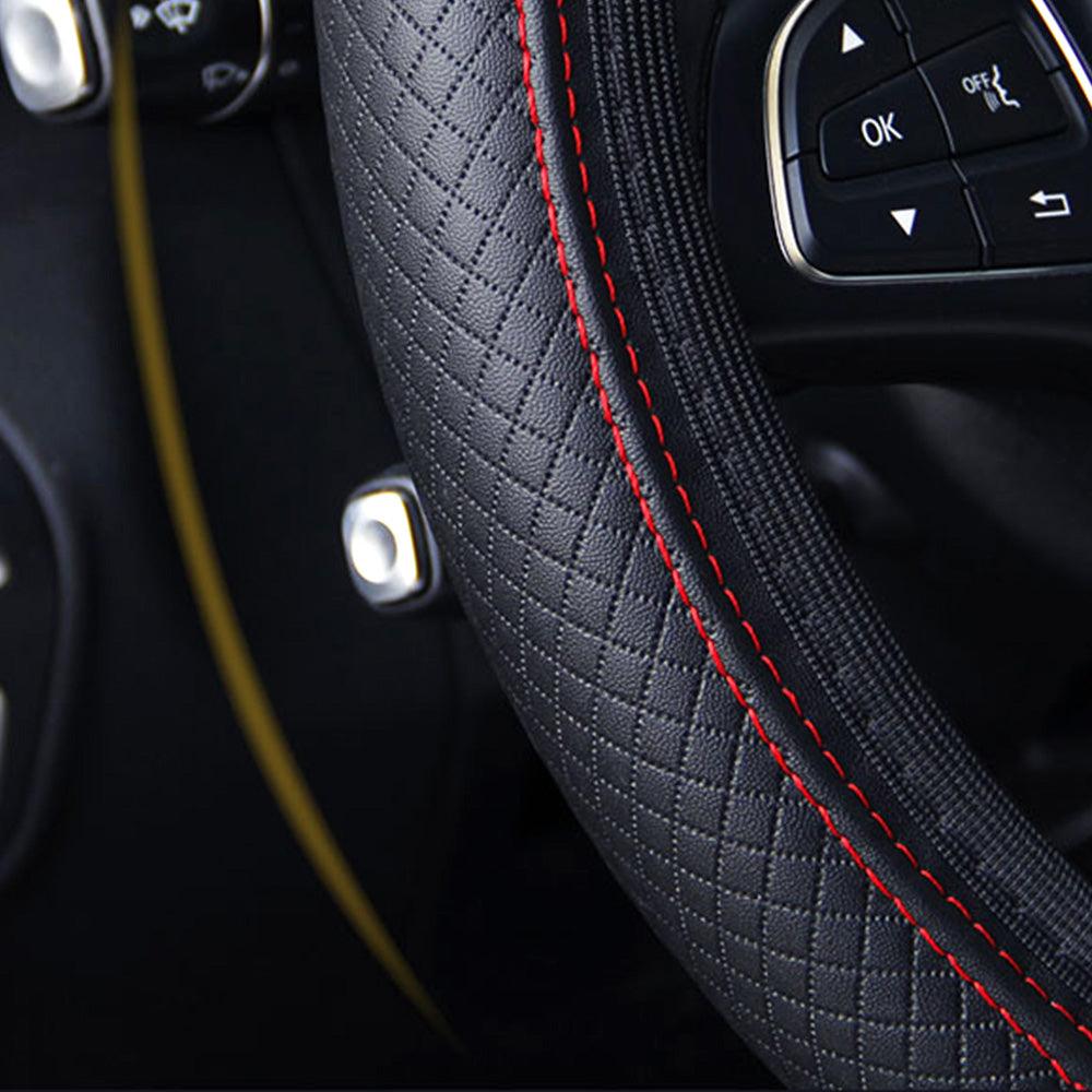 Sweatproof Leather Steering Wheel Cover