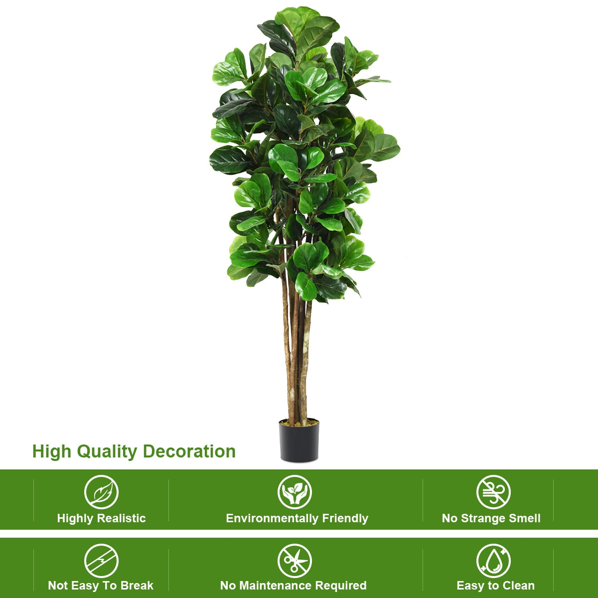 6 Feet Artificial Fiddle Leaf Fig Tree