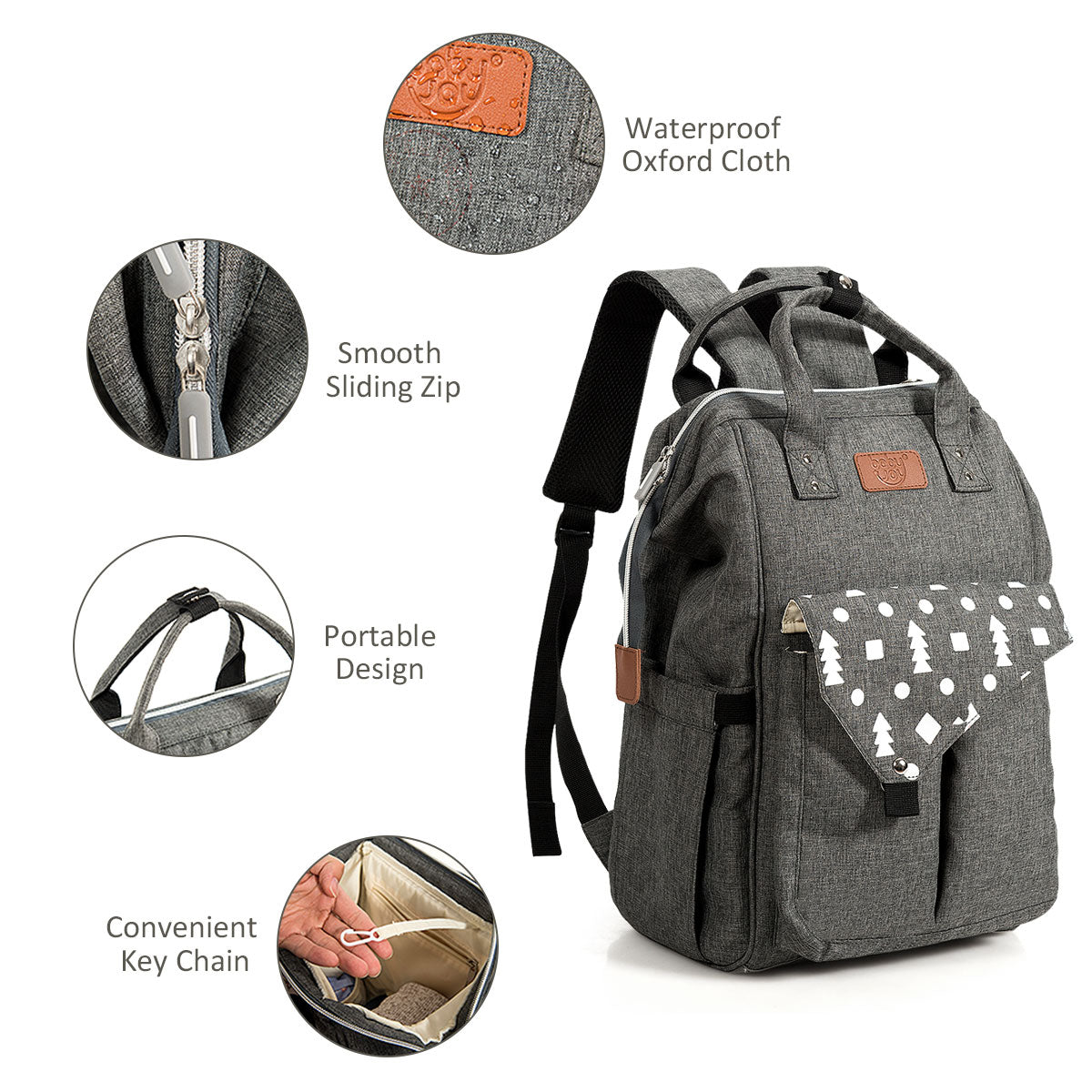 Waterproof Canvas Diaper Bag