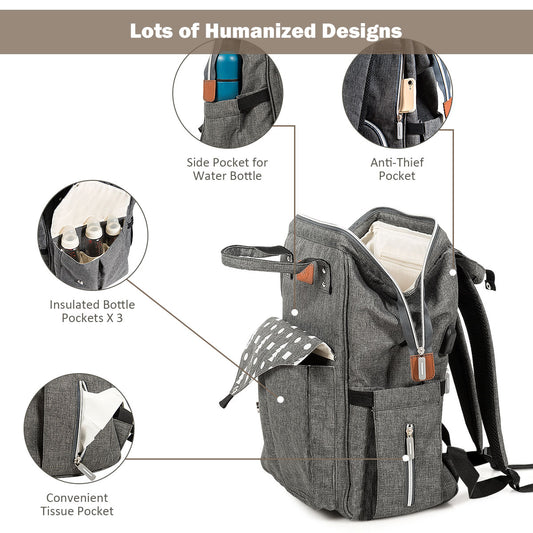 Waterproof Canvas Diaper Bag