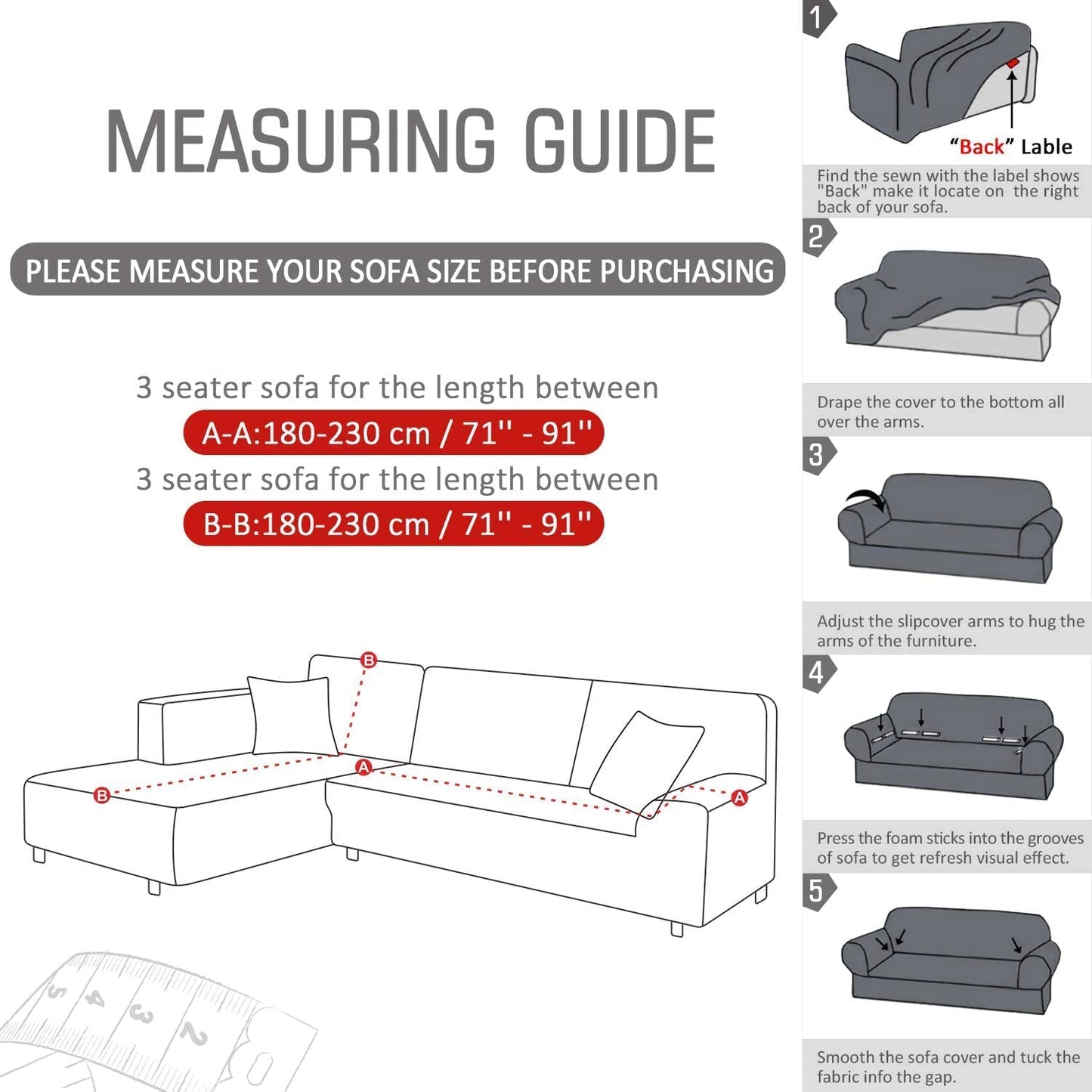 Elastic Polyester Sofa Slipcover