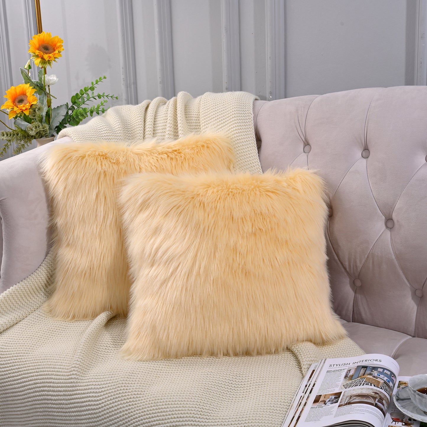 Plush Fur Pillow Case